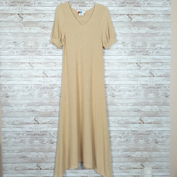 Free People Dresses & Skirts - NWOT Free People Beach Maxi Dress SP Yellow Short Sleeve 929